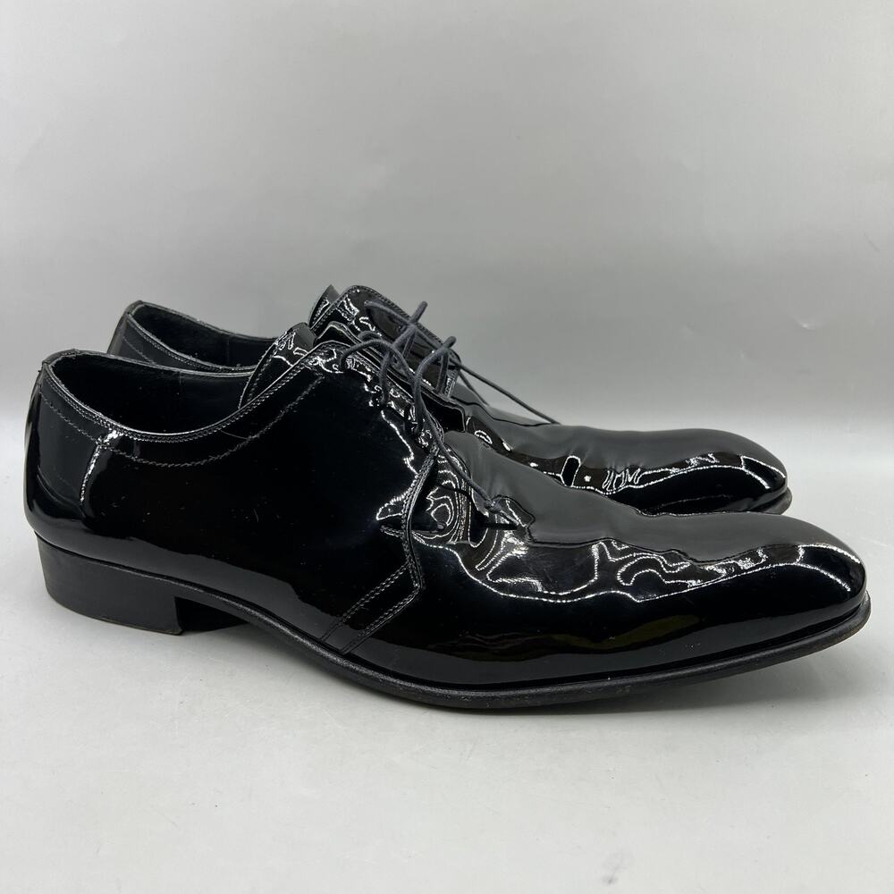Calzoleria Harris X Barneys NY Patent Leather Shoes Men's 13 Oxford Made Italy